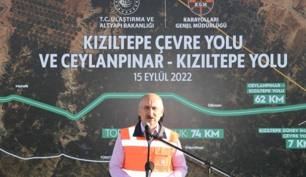 Ulaştırma ve Altyapı Bakanı Karaismailoğlu: Mardin Kızıltepe Güney Çevre Yolu’nu Mayıs 2023’te Tamamlayacağız